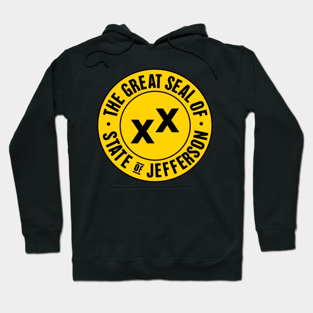 State Of Jefferson Golden Seal Hoodie by MeatMan